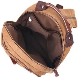 Зручний рюкзак з текстилю 21257 Vintage коричневий - мініатюра 4