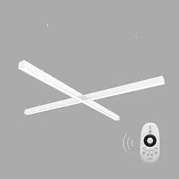 Керований світлодіодний світильник X-LED 80Вт x-подібний (хрест) білий (855x855x43)