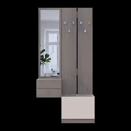 Передпокій Doros Сола 2+3 Канноло/Кашемір ДСП / дзеркало 105х40х215 (42005234) - мініатюра 11