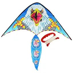 Повітряний змій, ширина 100 см, довжина 52 см, хвіст 50 см, струна 30 м, тканина, M2893 (В асортименті)