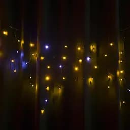Гірлянда вулична Starlight бахрома біле/жовте світло Flash чорний кабель 75 LED 2x0.7 м (57265) - мініатюра 5