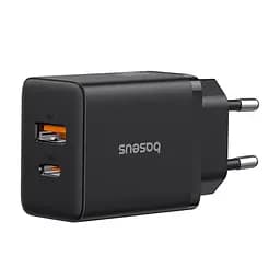Адаптер сетевой Baseus Cube Fast Charger 1USB/1Type-C, 20W/3A, PD/QC|