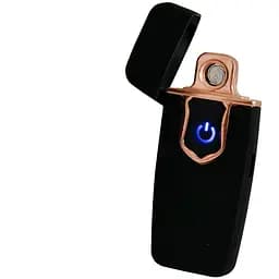 Электрозажигалка черная USB сенсорная зажигалка юсб спиральная подарочная зажигалка Lighter 711