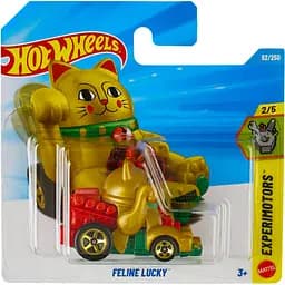 Базова машинка Hot Wheels Experimotors Feline Lucky золотиста (5785) JJJ54-N521