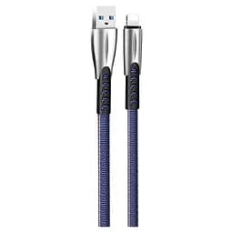 Дата кабель USB 2.0 AM to Lightning 1.0m zinc alloy blue ColorWay (CW-CBUL010-BL) - мініатюра 2