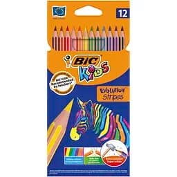 Карандаши цветные BIC Kids Evolution Strips 12 цветов (9505221)