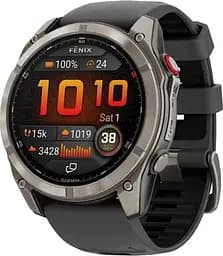 Смарт-годинник Garmin Fenix 8 Pro 51 mm AMOLED Titanium with Graphite/Black Silicone Band (010-03199-10/11)