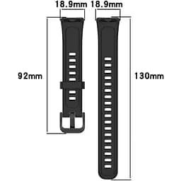Ремінець DK CDK для Huawei Band 10 Silicone Sport Band Classic (016235) (black) - мініатюра 3