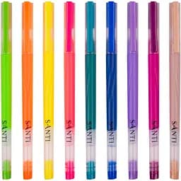 Набір гелевих ручок Santi збільшеного об'єму чорнила 9 шт. (420472)