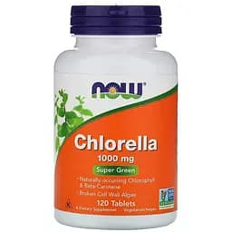 Натуральна добавка Now Chlorella 1000 mg 120 таблеток