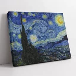 Інтер'єрна картина Зоряна ніч, Вінсент ван Гог, Vincent van Gogh, Starry Night, інтер'єрний декор, 60×75 см (id6353) - мініатюра 3