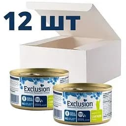 Упаковка вологого корму для кішок Exclusion 85 г х 12 шт смаки на вибір