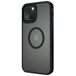 TPU+PC чохол Metal Buttons with MagSafe для Apple iPhone 13 (6.1") Чорний / Black - мініатюра 2