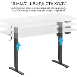 Комп'ютерний ігровий стіл OfficePro ODE1670WB [140167] - мініатюра 3