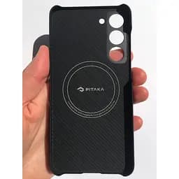 Оригінальний протиударний чохол для Samsung Galaxy S23 Plus (S916) Pitaka MagEZ MagSafe Case 3 Twill Black/Grey - мініатюра 6
