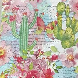 Декупажные салфетки Ambiente Розы и кактусы 33х33см 18.5г/м2 20 шт.