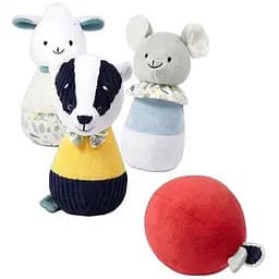 Уценка. Развивающая игрушка BabyOno Плюшевые кегли Барсук Эдмонд и друзья (1437)