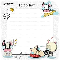 Планер настінний Kite To do list Funny dogs для записів сухостираємий А5 (K22-472-3)