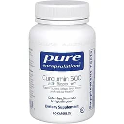 Куркумін з біоперіном Pure Encapsulations Curcumin with Bioperine 500 мг 60 капсул