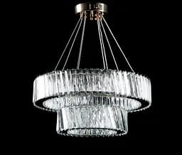 Люстра світлодіодна Splendid Ray L228/500+300/2 LED, 2 лампи, золота, біла, регульована висота 30-110 см - мініатюра 4