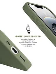 Силиконовый чехол для Apple iPhone 16e/17e, ICON2 Case, зеленый, противоударный, панель, защита всего корпуса, матовая поверхность Soft Touch, выступает над дисплеем, совместим с защитными стеклами и пленками, с микрофиброй, ArmorStandart (ARM83967) - мініатюра 4