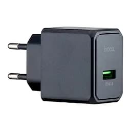 Мережевий зарядний пристрій Hoco CS12A Ocean single port QC3.0 charger (EU) Чорний
