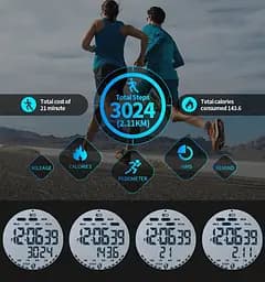 Чоловічий спортивний годинник Skmei 1469 Fitness (Чорний з білим) - мініатюра 6