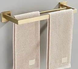 Вішалка подвійна для рушника Rea Erlo 02 brushed gold REA-06909, Золотий - мініатюра 3