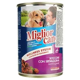 Влажный корм для собак Migliorcane кусочками дичь 405 г (1125)