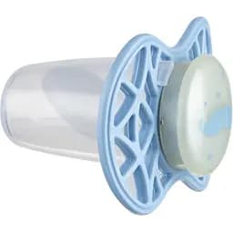 Пустушка Nuvita 7084 Air55 Cool ортодонтична 6m+ вуса світиться у темряві блакитна NV7084GDB