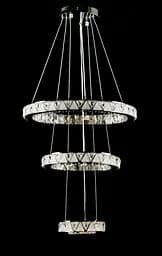 Світлодіодна люстра Splendid Ray L51007/50+35+20/3 LED з кришталем, хром, 100 Вт, з пультом і димером - мініатюра 2