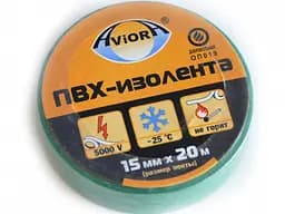 Изоляционная лента Brille зеленая ПВХ 15 мм х 20 м 305-001