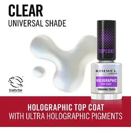 Покриття для нігтів Rimmel Holographic Top Coat 12 мл - мініатюра 3