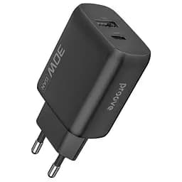 Зарядний пристрій Proove Silicone Power 2 30W (Type-C + USB) black (WCSP23110001)