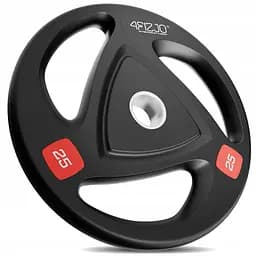 Диск олимпийский 4FIZJO 1 x 25 кг 51 мм металлический, прорезиненный Black (P-5905973401302)