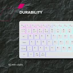 Клавіатура Canyon HKB-W11 UK/US RGB Dual Mode Wireless White (CNS-HBTK11W) - мініатюра 7