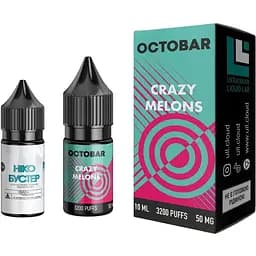 Набор компонентов для самозамеса солевой жидкости Octobar Crazy Melon 10 мл 50 мг Арбуз Дыня Айс (11264)