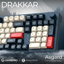 Клавіатура бездротова GamePro Asgard Drakkar Keychron Super Red Switch Blue (MK305BL) - мініатюра 6