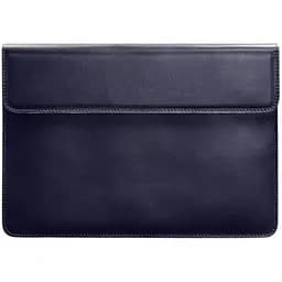 Кожаный чехол-конверт BlankNote на магнитах для ноутбука Универсальный Темно-синий