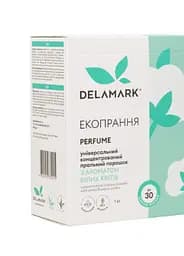 Концентрований безфосфатний пральний порошок DeLaMark Universal з ароматом білих квітів 1 кг (4820152330215)