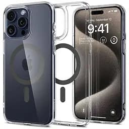 Чохол протиударний Spigen Ultra Hybrid MagFit MagSafe для Iphone 16 Pro (6.3") Прозорий Graphite ACS08130 - мініатюра 5