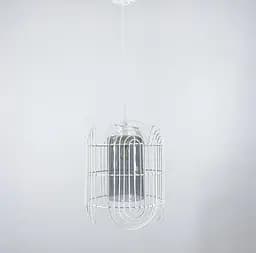 Світильник-лофт у білому каркасі Line.F Колір плафона Графітовий