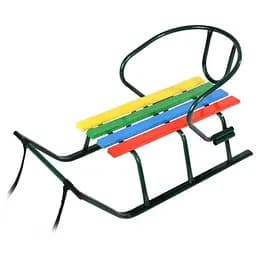 Санки "Лайка" зеленый + спинка 7230 (2000903189916)(SN)