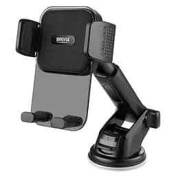 Тримач телефону автомобільний Brevia DashArm СrystalHold із присоскою, пелескоп 132-182мм, для 4.7-6.8' 90мм, чорний(48770)