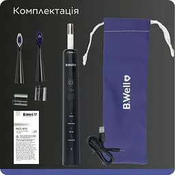Електрична звукова зубна щітка біла MED-870 B.Well - мініатюра 6