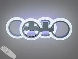 Стельовий світильник Diasha HA8022-2+2HRLED3 хром три LED кільця