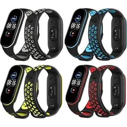 Набір ремінців Becover Vents Style для Xiaomi Mi Smart Band 5 / Mi Smart Band 6, 4 кольори (705334)