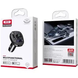 Автомобільний FM модулятор трансмітер XO BCC05 18W QC3.0 2 USB чорний - мініатюра 4