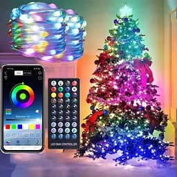 Вуличні вогні 5M Smart Bluetooth App Control Світлодіодна LED гірлянда - мініатюра 2