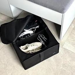 Кофр ORGANIZE для зберігання взуття та речей на 2 відділи 50*41*18 см (чорний)